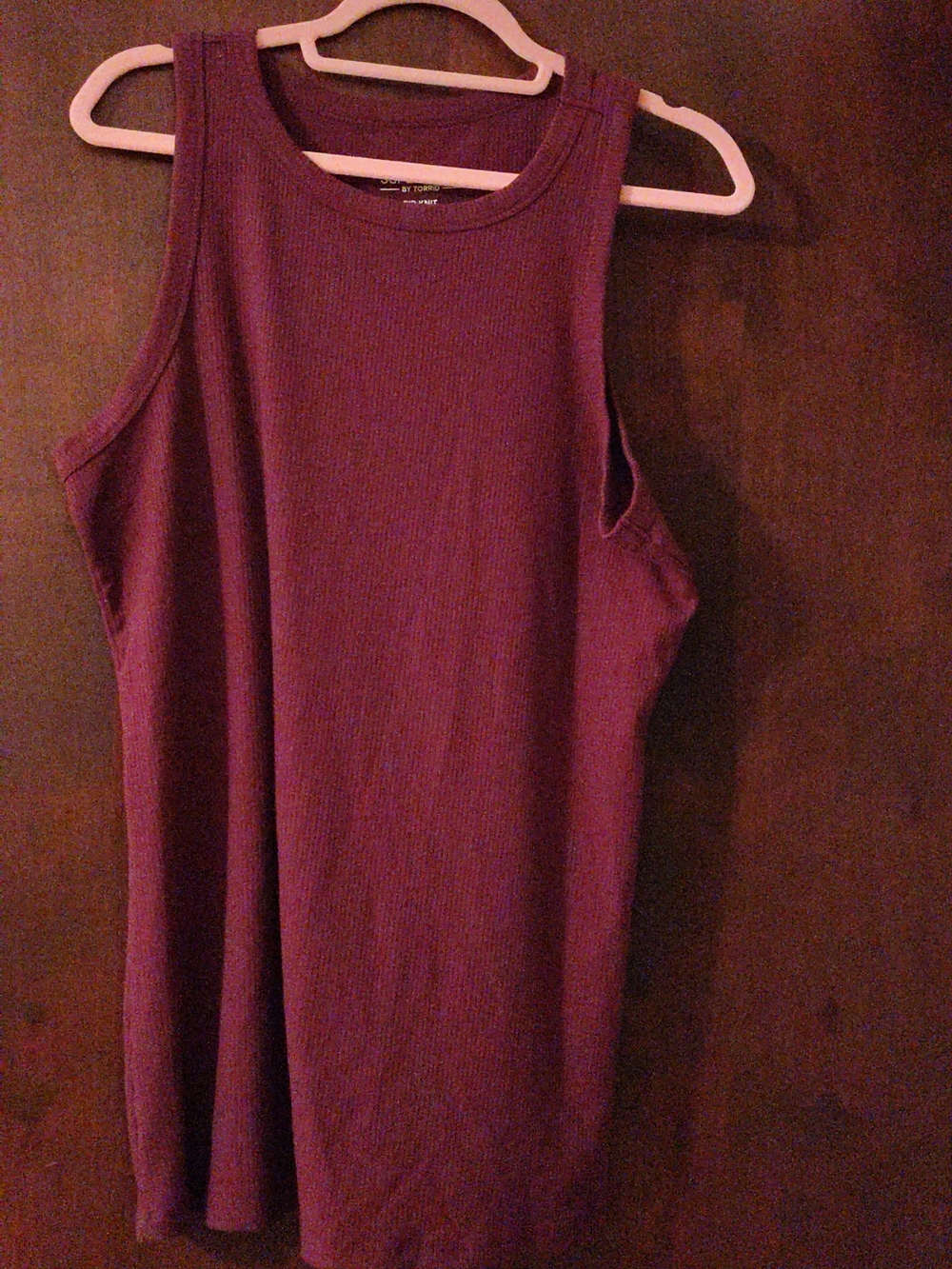 torrid Plum Ribbed Sleeveless Tank